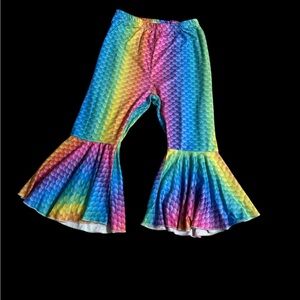 Rainbow Mermaid Kids Flare Pants
